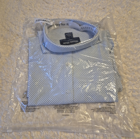NWT Mizzen and Main White Plus Print Shirt Long Sleeved - Picture 6 of 12